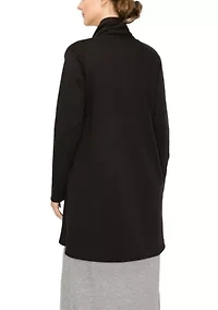French Terry Draped Cardi