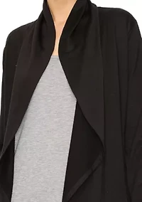 French Terry Draped Cardi