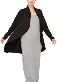 French Terry Draped Cardi
