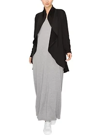 French Terry Draped Cardi