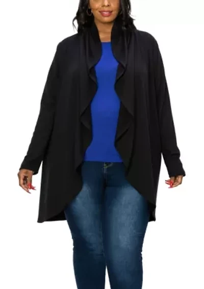 French Terry Draped Cardi