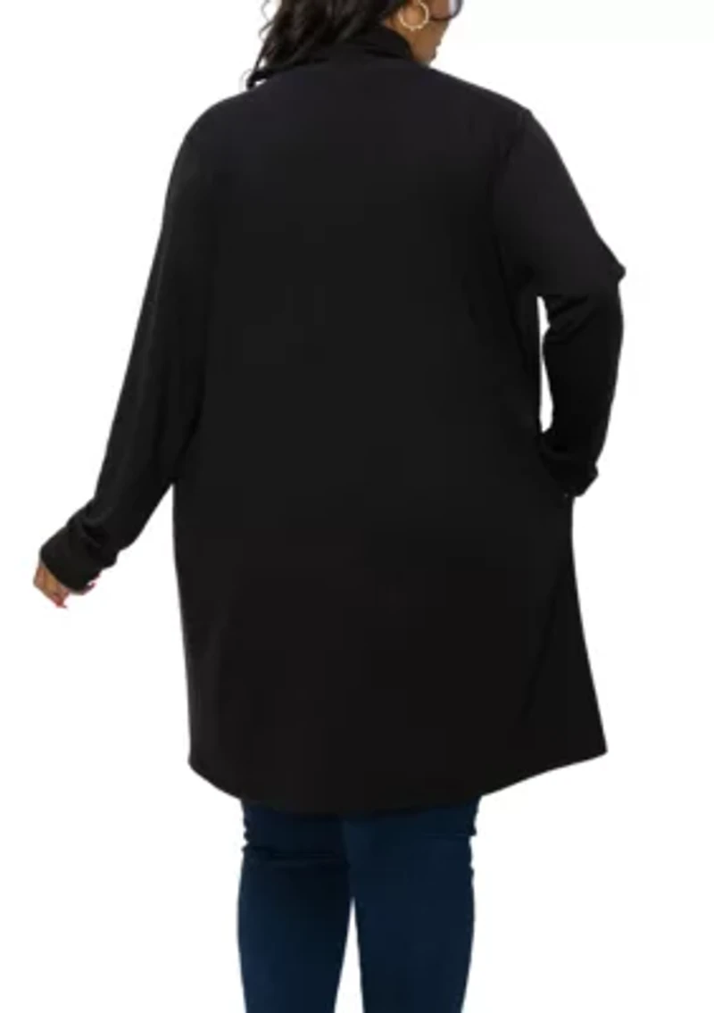 French Terry Draped Cardi