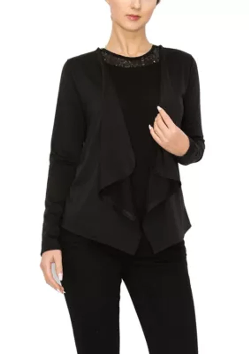 French Terry Blazer Cardi