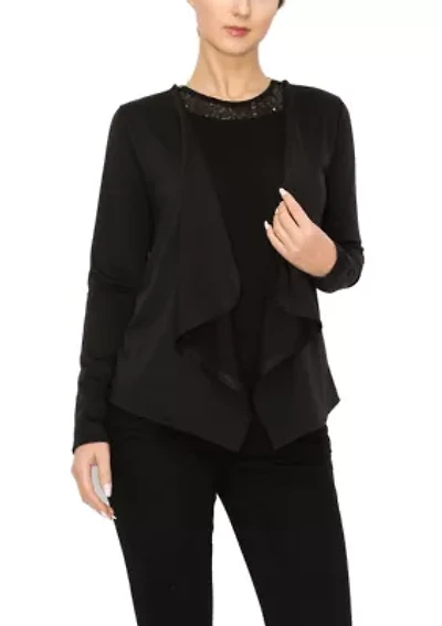 French Terry Blazer Cardi