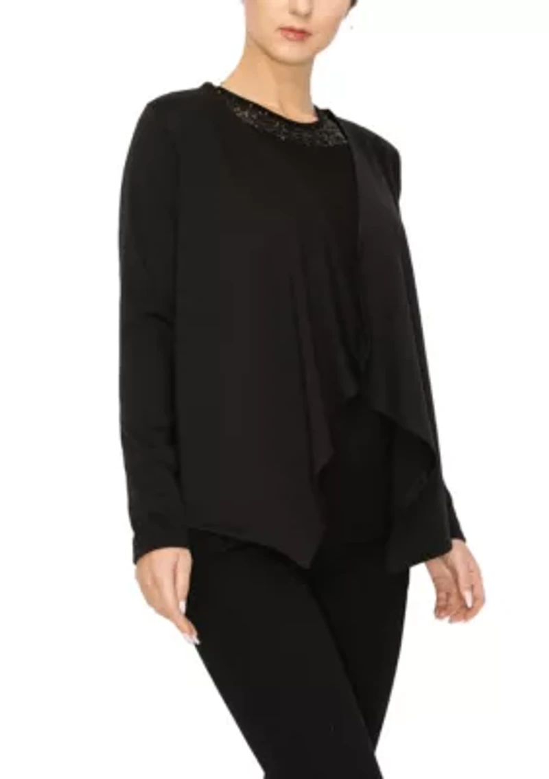 French Terry Blazer Cardi