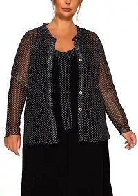 Dot Mesh Rayon Mix Panel Cami