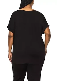 Sequin Pocket & Shoulder Rolled Sleeve