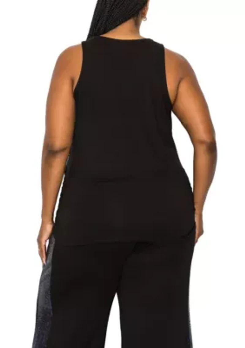 Sequin Side Ruched Tank