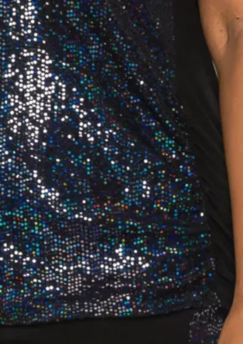 Sequin Side Ruched Tank
