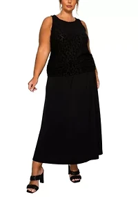 Cheetah Burnout Side Ruched Tank