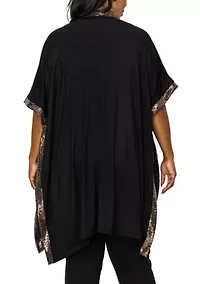 Sequin Contrast Kimono