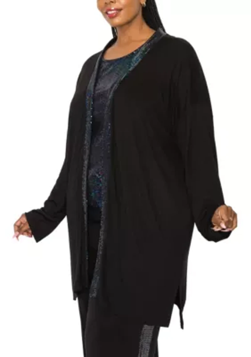 Sequin contrast Cardi