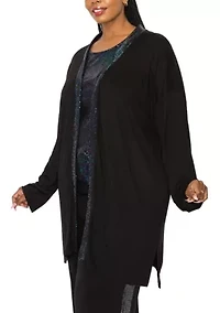 Sequin contrast Cardi