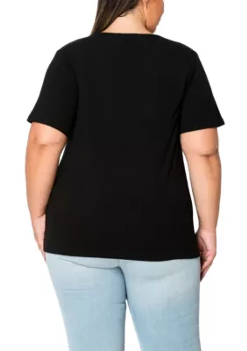 Lace Inset Short Sleeve