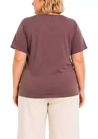 Python Mesh Inset V Neck Short Sleeve