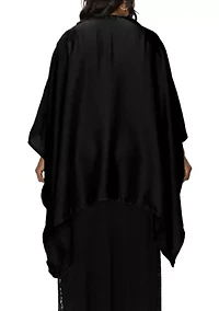 Washed Satin Flyaway Kimono One Szie Fits Most S-3X