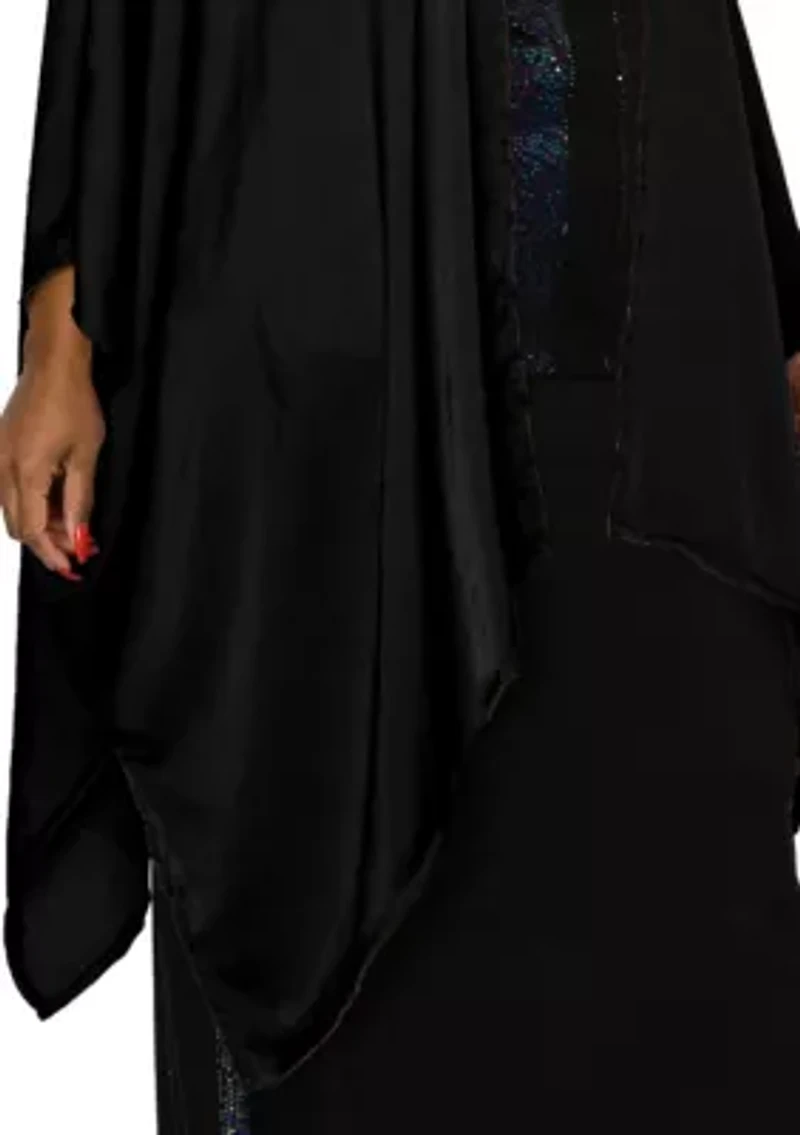 Washed Satin Flyaway Kimono One Szie Fits Most S-3X