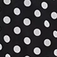 Polka Dot Mesh Tie Front Coverup 3Q Sleeve