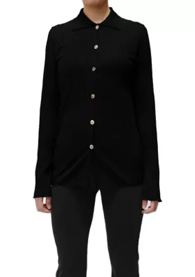 8x5 Rib Long Sleeve Button Shirt