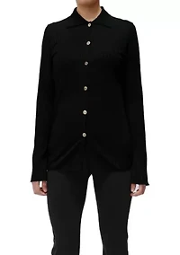 8x5 Rib Long Sleeve Button Shirt