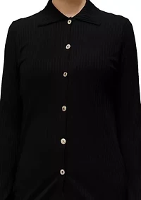 8x5 Rib Long Sleeve Button Shirt