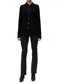 8x5 Rib Long Sleeve Button Shirt