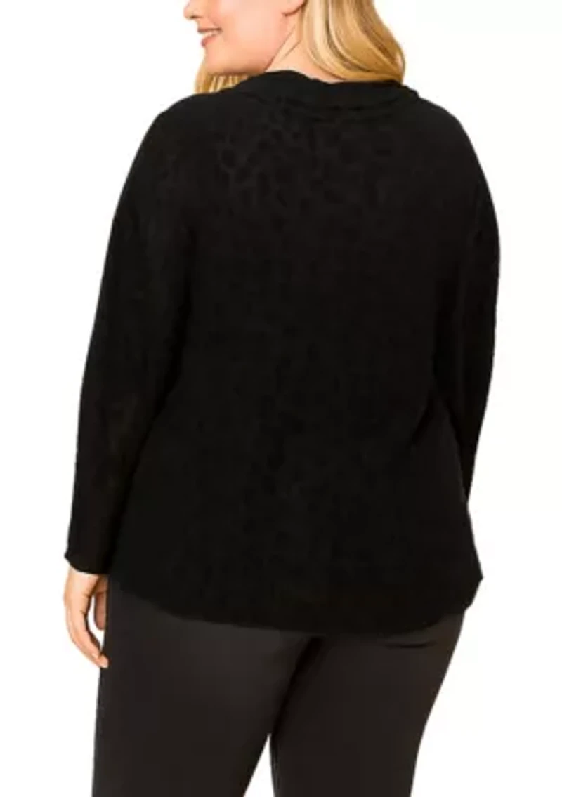 Cheetah Burnout Button Front Shirt