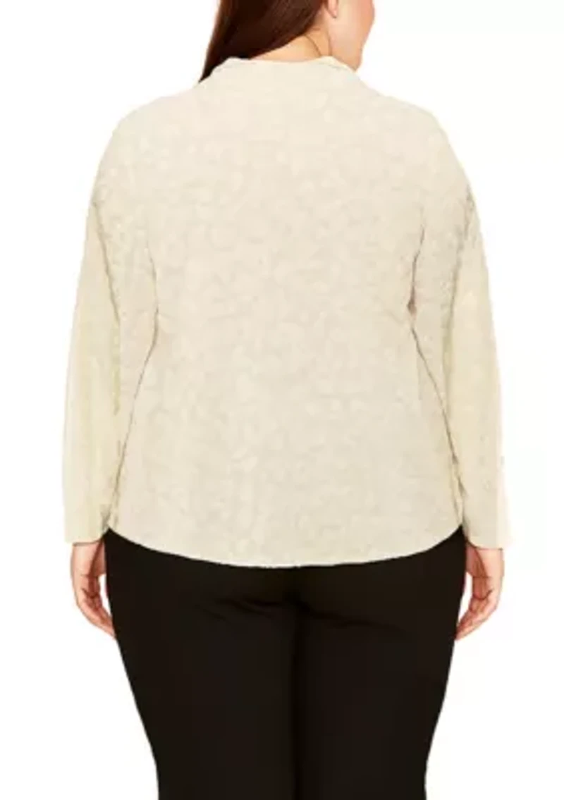 Cheetah Burnout Button Front Shirt