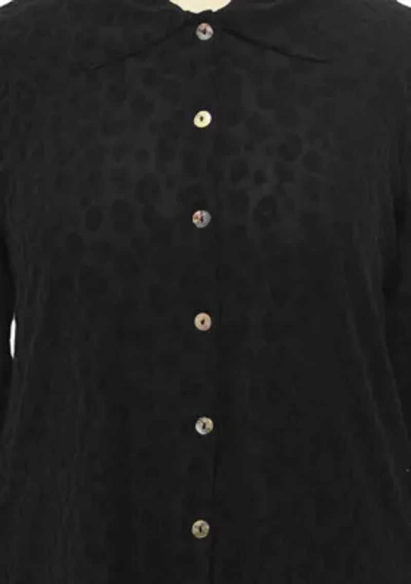 Cheetah Burnout Button Front Shirt