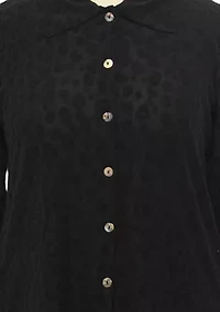 Cheetah Burnout Button Front Shirt