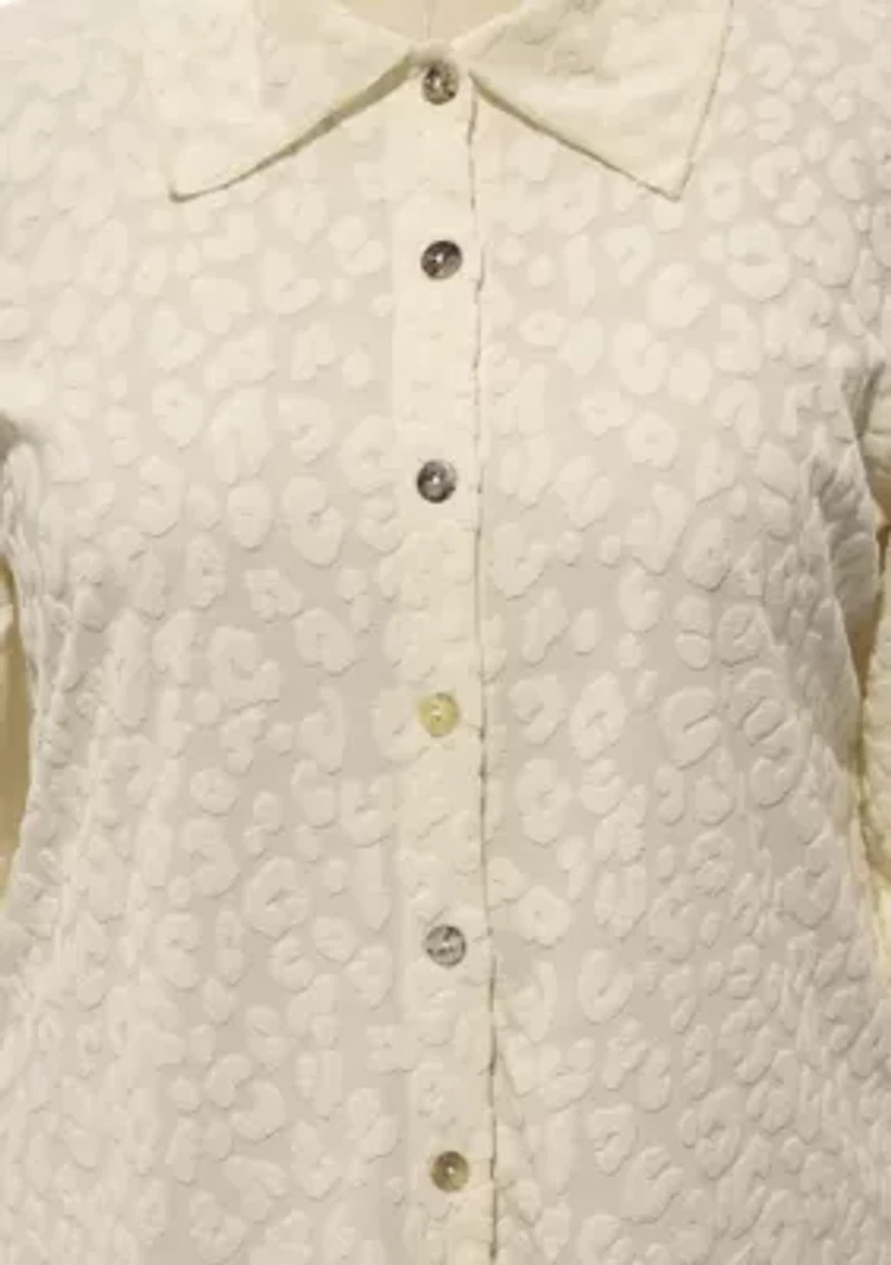 Cheetah Burnout Button Front Shirt