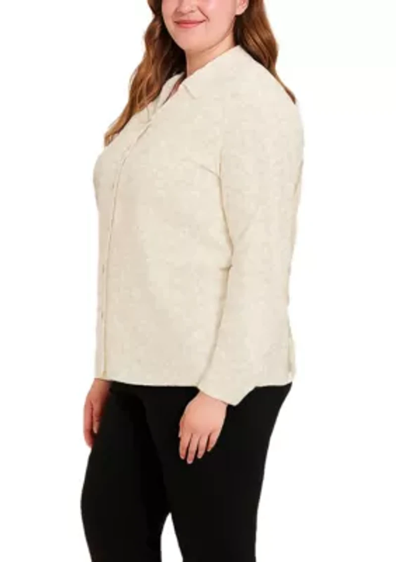 Cheetah Burnout Button Front Shirt