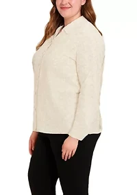 Cheetah Burnout Button Front Shirt