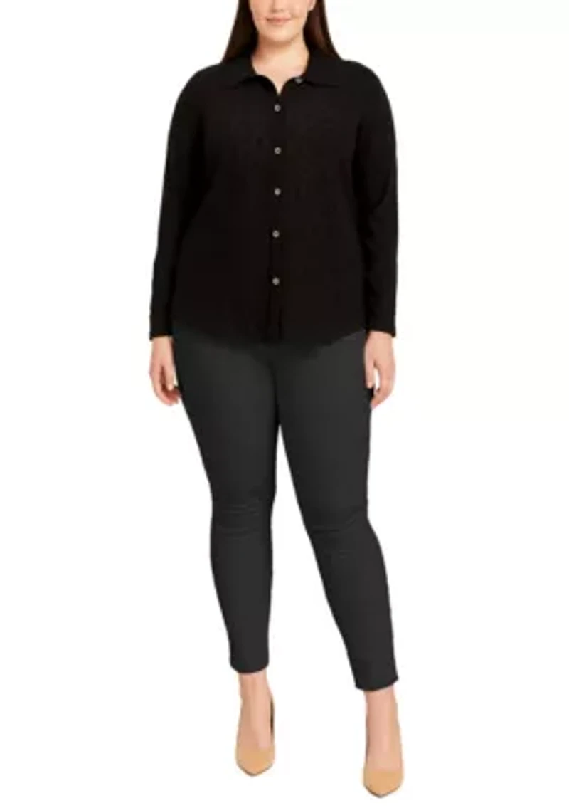 Cheetah Burnout Button Front Shirt