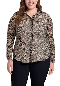 Jaguar Mesh Button Front shirt