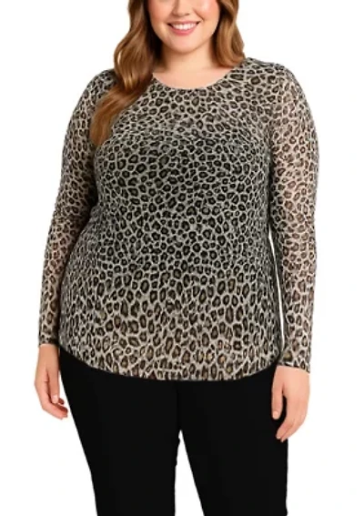 Jaguar Mesh Scoop Neck Long Sleeve Front And Back Lined