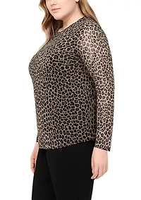 Jaguar Mesh Scoop Neck Long Sleeve Front And Back Lined