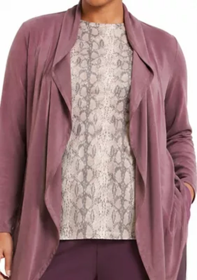 Python Mesh Scoopneck Long Sleeve Front & Back Lined