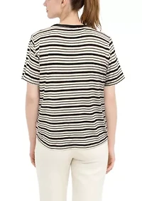 Siro Variegated Stripe Short Sleeve Tee