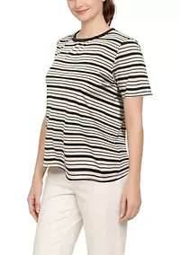 Siro Variegated Stripe Short Sleeve Tee