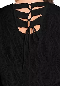 Spiral Wave Textured Strappy Back Tank