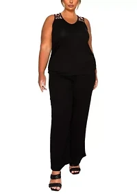 Leopard Print Mesh Yoke Inset Side Ruched Tank