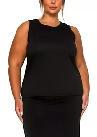 Cheetah Burnout Contrast Neck Inset Tank