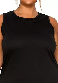 Cheetah Burnout Contrast Neck Inset Tank