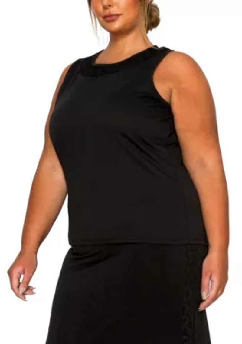 Cheetah Burnout Contrast Neck Inset Tank