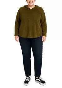 Feather Cozy Rib Hoodie Long Sleeve