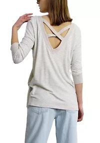 Soft French Terry Cross Back Top