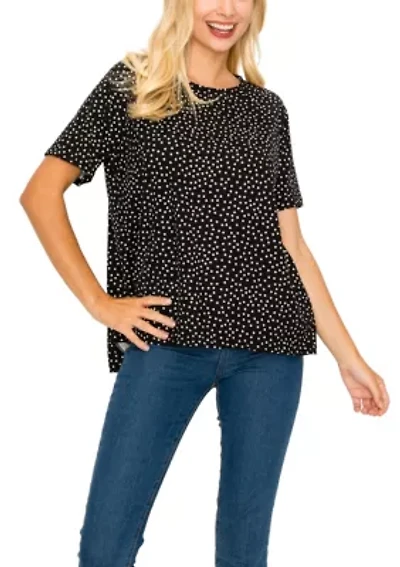Polka Dot Keyhole Button Back