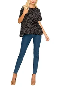 Polka Dot Keyhole Button Back