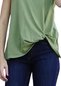 Cotton Jersey Twist Tank